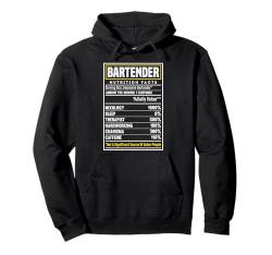 Barkeeper Nährwertangaben Lustiger Barkeeper Pullover Hoodie von Funny Bartender Bartending Apparel & Gifts