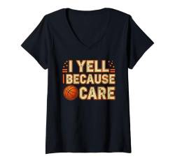 Damen Basketballspieler Zitat Basketball Liebhaber Lustiger Basketball T-Shirt mit V-Ausschnitt von Funny Basketball Gift Stuff Outfits Men Women Kids