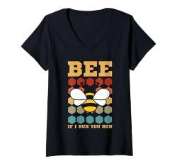 Damen Beste Imker-Kunst für Männer Frauen Bienenwaben Imkerei T-Shirt mit V-Ausschnitt von Funny Bee Themed Gift Beekeeper