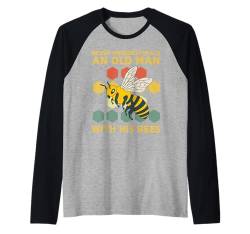 Imkerei Kunst für Männer Papa Opa Biene Imker Imker Raglan von Funny Bee Themed Gift Beekeeper