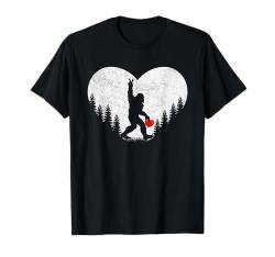 Bigfoot Heart Valentines Day Boys Men Love Sasquatch Funny T-Shirt von Funny Bigfoot Heart Happy Valentine's Day 2025