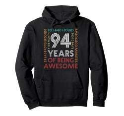 94. Geburtstag, lustiger Geburtstag, 94 Jahre, Retro-Geburtstag Pullover Hoodie von Funny Birthday Apparel