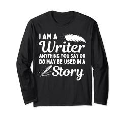 Writer Art For Men Women Writing Lover Autor Poet Writer Langarmshirt von Funny Book Writer Gift Author Writing