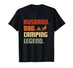 Retro Camping Lover Design für Männer Frauen Lagerfeuer Urlaub T-Shirt von Funny Camping Gift RV Camper Outdoor