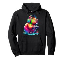 Capybara Gamer Humor Grafik für Capybara-Enthusiasten Pullover Hoodie von Funny Capybara Lover & Video Game Apparel