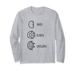 Rock Paper Scissors, Handspiel, süße Pfote, lustige Katze Langarmshirt von Funny Cat Lover Apparel & Accessories