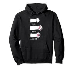 Rock Paper Scissors, Handspiel, süße Pfote, lustige Katze Pullover Hoodie von Funny Cat Lover Apparel & Accessories