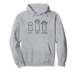 Rock Paper Scissors, Handspiel, süße Pfote, lustige Katze Pullover Hoodie von Funny Cat Lover Apparel & Accessories