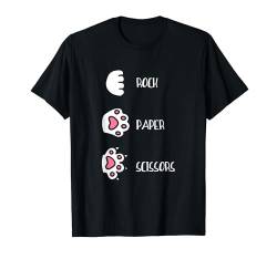 Rock Paper Scissors, Handspiel, süße Pfote, lustige Katze T-Shirt von Funny Cat Lover Apparel & Accessories