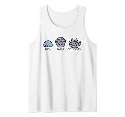 Rock Paper Scissors, Handspiel, süße Pfote, lustige Katze Tank Top von Funny Cat Lover Apparel & Accessories