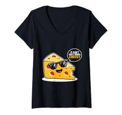 Damen Beste Käsekunst für Männer Frauen Lebensmittel Feinschmecker Käseliebhaber T-Shirt mit V-Ausschnitt von Funny Cheese Lover Gift Cheese Gifts & Shirts