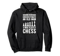 Schachspieler Kunst für Männer Papa Opa Schachliebhaber Stücke Pullover Hoodie von Funny Chess Gift Game Pieces
