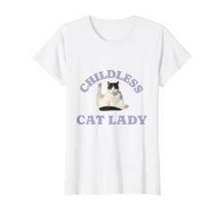 Lustige, freche kinderlose Katzendame T-Shirt von Funny Childless Cat Lady Designs