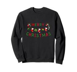 Frohe Weihnachten, niedlich, bunt, Weihnachtsgeschenke für Männer und Frauen Sweatshirt von Funny Christmas Gifts