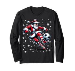 Weihnachtsmütze für Fußballspieler, Sportliebhaber, Weihnachtsmannmütze, Schlafanzug Langarmshirt von Funny Christmas Soccer Gifts Boys, Teens, Kids