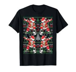 Weihnachtsmütze für Fußballspieler, Sportliebhaber, Weihnachtsmannmütze, Schlafanzug T-Shirt von Funny Christmas Soccer Gifts Boys, Teens, Kids