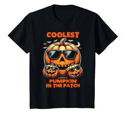 Kinder Das coolste Halloween-Outfit für Kinder mit dem Kürbis im Patch T-Shirt von Funny Coolest Pumpkin Halloween apparel