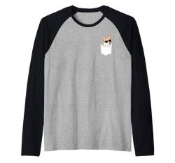 Süße Corgi Art Dad Strickjacke Corgi Welpenliebhaber für Männer Frauen Raglan von Funny Corgi Gifts Dog Lover