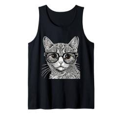 Cute Cat Motifs Starry Night For Cat Lover Cat Mom Cat Dad Tank Top von Funny Cute Cat Motifs Cat Starry Night By GnineZa