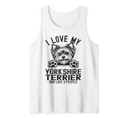 I Love My Yorkshire Terrier, lustige Sprüche Hundeliebhaber Tank Top von Funny Dog Lover Apparel For Men & Women