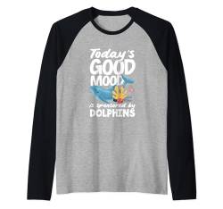 Die heutige gute Laune wird von Delfinen gesponsert Raglan von Funny Dolphins Dolphin Lover Apparel & Gifts