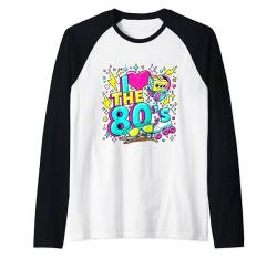 I Love The 80ers T-Shirt für Herren und Damen, Vintage-Partykostüm der 80er Raglan von Funny Eighties 80s Costume Party I Love The 80's