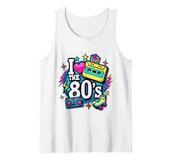 Vintage 80er Jahre Party Outfit Herren Damen 80er Jahre I Love The 80s Tank Top von Funny Eighties 80s Costume Party I Love The 80's