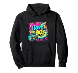 Vintage 90er Jahre Party Outfit Herren Damen 80er Jahre I Love The 90s Pullover Hoodie von Funny Eighties 90s Costume Party I Love The 90's