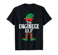 Ingenieur-Elfen-Familie passende Weihnachtsfeier T-Shirt von Funny Family Matching Christmas Apparel