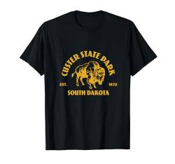 Vintage Bison Custer State Park South Dakota Reise-Souvenir T-Shirt von Funny Family Vintage Outfit
