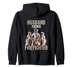 Ehemann Vater Feuerwehrmann Papa lustig Feuerwehr Feuerwehrmann Kapuzenjacke von Funny Firefighting Apparel & Firefighter Gifts