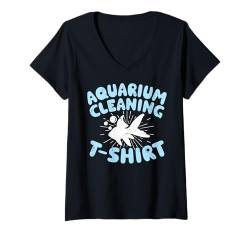 Damen Aquarium Fishkeeper Lustige Aquarienpflege für Damen und Herren T-Shirt mit V-Ausschnitt von Funny Fish Tank Gift Aquarium Lovers Fishkeeper