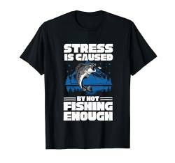 Lustiges Angel-Design für Männer und Frauen, Barsch, Fliegenfischen Liebhaber T-Shirt von Funny Fishing Gift Fisherman