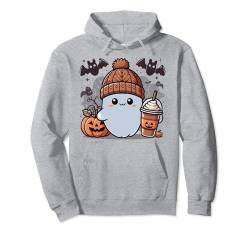 Süßes Geisterhemd Herbst Kürbis T-Shirt Kaffeeliebhaber Damen Herren Pullover Hoodie von Funny Ghost Pumpkin Halloween Shirt Women Men Kids