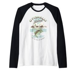 O'fishally Retired, lustiges Geschenk für einen Angler Ruhestand Raglan von Funny Gift for a Fisherman Retirement