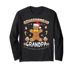 Lebkuchen Opa Weihnachten Familie Keks Backen Urlaub Langarmshirt von Funny Gingerbread Man Shirt Christmas Family