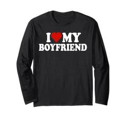 Ich liebe meine heiße Freundin Ich liebe meine heiße Freundin GF Langarmshirt von Funny Girlfriend Birthday Costume Gifts Idea