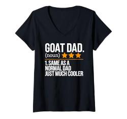 Damen Ziegenkunst Männer Frauen Kinder Jungen Mädchen Ziegen Tier Bauer Ziege T-Shirt mit V-Ausschnitt von Funny Goat Gift Goat Lover Clothing Men Women Kids