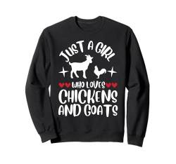 Best Chicken Goat Design für Frauen Mädchen Pygmy Goat Lover Sweatshirt von Funny Goat Gift Goat Lover