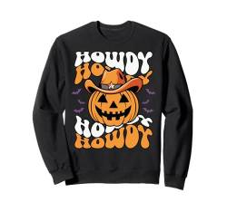 Halloween Kürbis Cowboy Howdy Western Country Grafik Sweatshirt von Funny Graphic Tees For Women and Men