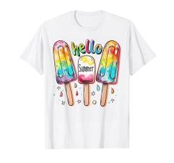 Sommer-Eiscreme-Eis am Stiel Strandurlaub lustiges buntes Design T-Shirt von Funny Graphic Tees For Women and Men