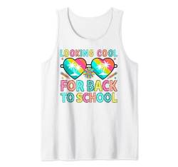 Sommer-Sonnenbrille „Back To School Last Day“ für Lehrer und Schüler Tank Top von Funny Graphic Tees For Women and Men