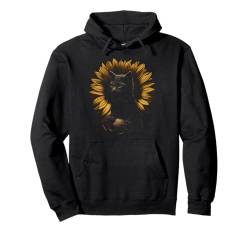 Sunflower Cat Gamer Lustiges Katzenliebhaber-Design Pullover Hoodie von Funny Graphic Tees For Women and Men