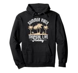 Surfparadies Strand Sommer Palme Surfbrett Urlaub Pullover Hoodie von Funny Graphic Tees For Women and Men