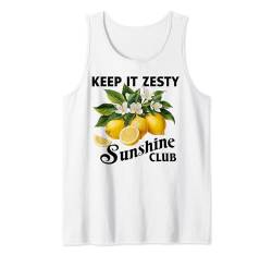 Zitronenschale Sonnenschein Obst Sommer Zitrusfrüchte Tank Top von Funny Graphic Tees For Women and Men