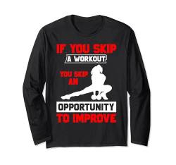 Lustiges Gewichtheber für Fitnessstudio, Fitness, Bodybuilding, Sport, Gewichtheber Langarmshirt von Funny Gym Sayings Men Women Fitness Workout Gifts