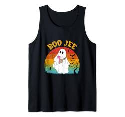 Lustiges Halloween Boo Geist Kostüm Gruseliger Boo Jee Geist Retro Tank Top von Funny Halloween Boo Ghost Costume Boojee Ghost tee