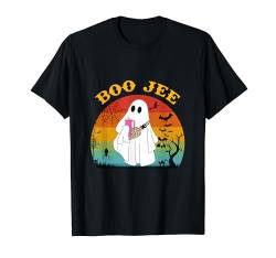 Lustiges Halloween Boo Geist Kostüm Retro Gruseliger Boo Jee Geist T-Shirt von Funny Halloween Boo Ghost Costume Boojee Ghost tee