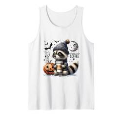 Kaffee-Waschbär Halloween-Party-Kostüm Tank Top von Funny Halloween Costume & Gift for Halloween Party