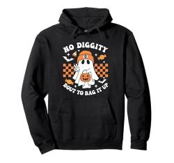 Halloween-Ghost No Diggity Bout to Pack It Up für Kinder und Kleinkinder Pullover Hoodie von Funny Halloween Ghost Gamer Pumpkin Apparel Co.